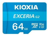 Bilde av Kioxia Exceria G2 - Flashminnekort - 64 Gb - A1 / Video Class V30 / Uhs-i U3 / Class10 - Microsdxc Uhs-i U3