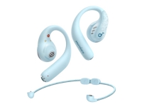 Soundcore AeroFit Pro - True wireless-hodetelefoner med mikrofon - åpent øre - over-øret-montering - Bluetooth - blå
