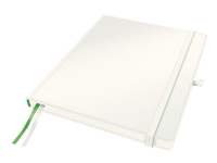 Leitz Complete - Notisbok - eskebundet - 80 ark - elfenbenspapir - rutet - hvitt dekke