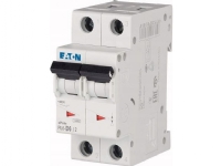 Eaton effektbryter 2P D 6A 6 kA AC PL6-D6/2 286576