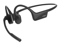 Shokz OpenComm2 UC - Hodesett - åpent øre - bak-nakken-montering - Bluetooth - trådløs - USB-C via Bluetooth-adapter - svart - Zoom Certified