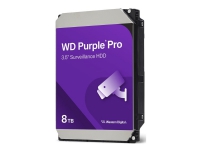 WD Purple Pro WD8002PURP - Harddisk - 8 TB - overvåking, smartvideo - intern - 3.5 - SATA 6Gb/s - 7200 rpm - buffer: 256 MB