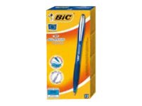 BIC ATLANTIS Soft - Kulepenn - blå - oljebasert blekk - 1 mm - medium - retraktil (en pakke 12)