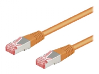goobay - Nettverkskabel - RJ-45 (hann) til RJ-45 (hann) - 1 m - trådpar i metallfolie (PiMF) - CAT 6 - halogenfri, formstøpt - oransje