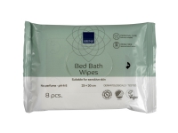 Sengebadsserviet, ABENA, 20x23cm, uden farve og parfume, 8 stk., vask uden vand - (20 stk.)