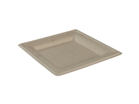Fibertallerken, ABENA Gastro, 16x16x1,5cm, nature, sukkerrør - (10 stk.)