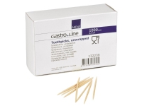 Tandstikker, ABENA Gastro, 6,5cm, natur, runde, med spids i begge ender - (25 stk.)