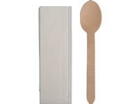 Bestiksæt, ABENA Gastro, 16x3,2cm, brun, birketræ/nyfiber - (400 stk.)