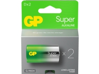 Batteri GP Super Alkaline D 2-pak,2 stk/pk
