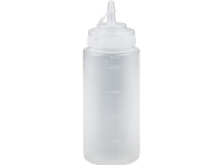 Dressingflaske, ABENA Cater-Line, 450 ml, klar, PE/PP, med mål - (6 stk.)