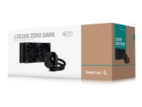 Deepcool LS520S ZERO DARK - Væskekjølesystem for prosessor - Radiatorstørrelse: 240 mm - (for: LGA1155, LGA1150, LGA1151, AM4, LGA1200, LGA1700, AM5) - kobber - 120 mm - svart