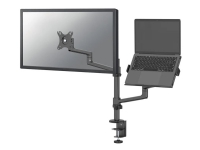 Neomounts DS20-425BL2 - Monteringssett (skrivebordsklemmemontering, skrivebordsmalje, notebook-bakke, skjermarm, VESA-adapter, brettarm til bærbar) - helbevegelses justerbar arm - for LCD-skjerm / notebook - stål - svart - skjermstørrelse: 17-27 (L