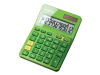 Bilde av Canon Ls-123k - Skrivebordskalkulator - 12 Sifre - Solpanel, Batteri - Grønn Metallic