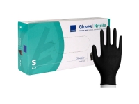 Undersøgelseshandske, ABENA Classic Sensitive, S, sort, nitril, pudderfri - (100 stk.)