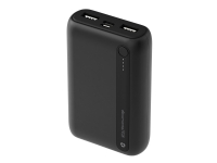 dbramante1928 re-charge - Strømbank - 10000 mAh - 2 utgangskontakter (24 pin USB-C, USB) - på kabel: USB-C - svart
