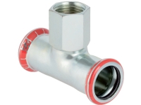 Geberit Mapress forzinket T-stykke m/muffe t/varmeanlæg 35 mm x 3/4" x 35 mm