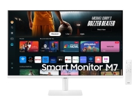 Samsung S32DM703UU - M70D Series - LED-skjerm - Smart - 32 - 3840 x 2160 4K @ 60 Hz - VA - 300 cd/m² - 3000:1 - HDR10 - 4 ms - 2xHDMI, USB-C - høyttalere - hvit