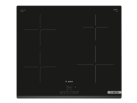 Bosch Serie | 4 PUE63KBB6E - Induksjonskomfyrtopp - 4 plater - Nisje - bredde: 56 cm - dybde: 49 cm - uten ramme, - med avfaset front - svart
