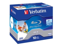 Bilde av Verbatim - 10 X Bd-r - 25 Gb 6x - Skrivbar Overflate - Cd-eske