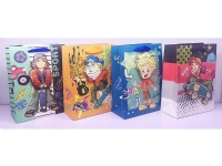 JU-PITER Ungdomsgavepose, gutt 3D 9009A 30x39x12cm p12  pris for 1 stk
