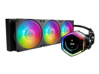 Cooler Master MasterLiquid 360 ION - Væskekjølesystem for prosessor - Radiatorstørrelse: 360 mm - (for: LGA1156, LGA1155, LGA1150, LGA1151, AM4, LGA1200, LGA1700, AM5) - 120 mm - svart