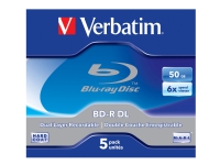 Verbatim - 5 x BD-R DL - 50 GB 6x - CD-eske PC-Komponenter - Harddisk og lagring - Lagringsmedium