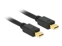 Delock – DisplayPort-kabel – Mini DisplayPort (hane) till Mini DisplayPort (hane) – 1 m – svart