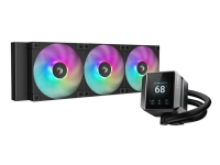 DeepCool MYSTIQUE 360 ARGB, Alt-i-ett væskekjøler, 12 cm, 600 RPM, 2400 RPM, Sort