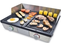 SOLIS Sanyo Deli - 2200 W - Grill - Elektrisk - Bord - Brannrist - Svart - Sølv (SO125)