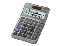Casio MS-120FM - Skrivebordskalkulator - 12 sifre - batteri, solpanel - metallgrå