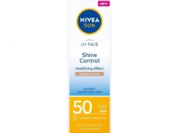 Nivea Nivea Sun UV Face Shine Control Mattgjørende ansiktskrem med høy beskyttelse SPF50 Medium tonet 50ml