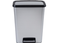 CURVER WASTE BIN WITH PEDAL 50L /IML METALLIZED