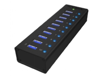 ICY BOX IB-AC6110 – Hubb – 10 x SuperSpeed USB 3.0 – skrivbordsmodell