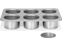 Bilde av Silver-Top Mini Ostekakeform med løs bunn, 6 hulrom
