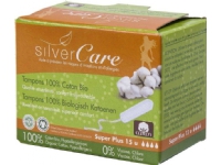 Masmi Silver Care tamponger uten applikator laget av økologisk bomull Super Plus 15 stk