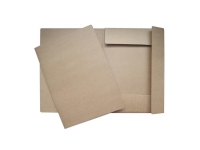 Klapmappe, 3-klap, brun karton, 600 g, A3