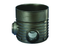 Rense-insp.brønd 600-315mm T1 - 90° gennemløb for glat rør. Wavin Tegra