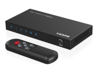 MicroConnect - Switch - fjernkontroll - 3 x HDMI - stasjonær
