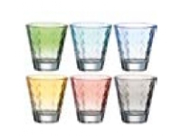LEONARDO Optic, Forskellige farver, Glas, 6 stk, Kegle, 215 ml, 85 mm