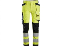 Snickers arbejdsbuks str. 56 - Hi-vis gul/sort kl. 2 - normal lgd. med stretch - 6243