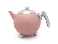 Bredemeijer Bella Ronde, Enkel tekanne, 1200 ml, Rosa, Rustfritt stål, Duet, 161 mm