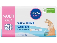 Nivea Biologisk nedbrytbare våtservietter til babyer 99 % rent vann 3x57 stk