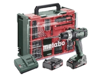 Metabo BS 18 L SET Mobile workshop 74-piece. Cordless drill screwdriver, 18V 2x2Ah LiPower, SC 30 charger, Plastic case