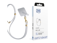 Smycz do telefono - 3mk EasyClip - Hvit (gull)