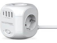 RealPower PowerBox 431 stikkontaktkube med USB og USB C