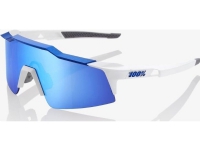 100%Glasögon 100%SPEEDCRAFT SL Matte White/Metallic Blue HiPER Blue Multilayer Mirror Lens Blue Mirror Lens, ljusgenomsläpp 15%Clear Lens, ljusgenomsläpp 93%NY)