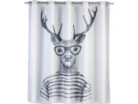 Kleine Wolke Mr Deer dusjforheng, tekstil, 180x200 cm, WENKO