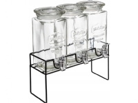 Secret de Gourmet MODERN drikkedispenser på stativ, 3 x 1,5 L