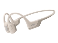 SHOKZ OpenRun Pro - Hodetelefoner med mikrofon - åpent øre - bak-nakken-montering - Bluetooth - trådløs - beige