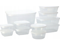 Utmerket husholdningsutstyr Sett med matoppbevaringsbeholdere, 11 elementer